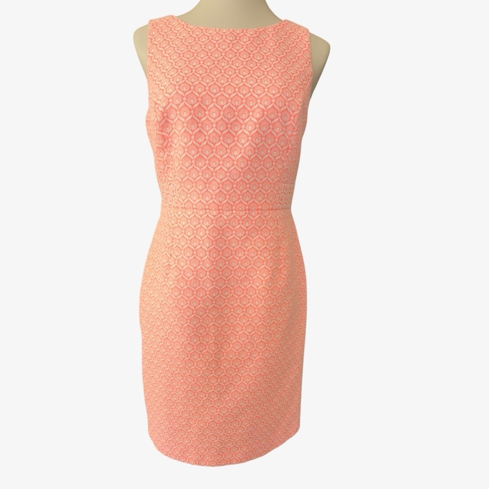 Antonio Melani Coral Geometric Jacquard Sleeveless Sheath Dress Size 6 - Picture 5 of 13